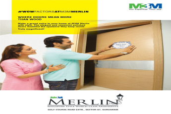 Elegant and veneered polished door at M3M Merlin